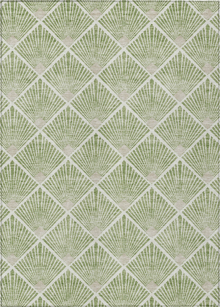 Piper Looms Chantille Diamonds ACN914 Green Machine Washable Area Rug main image