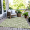 Piper Looms Chantille Diamonds ACN914 Green Machine Washable Area Rug Outdoor Lifestyle Image Feature
