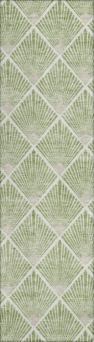 Piper Looms Chantille Diamonds ACN914 Green Machine Washable Area Rug Runner Main Image