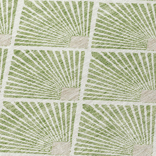 Piper Looms Chantille Diamonds ACN914 Green Machine Washable Area Rug Swatch Image