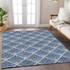 Piper Looms Chantille Diamonds ACN914 Navy Machine Washable Area Rug Lifestyle Image Feature