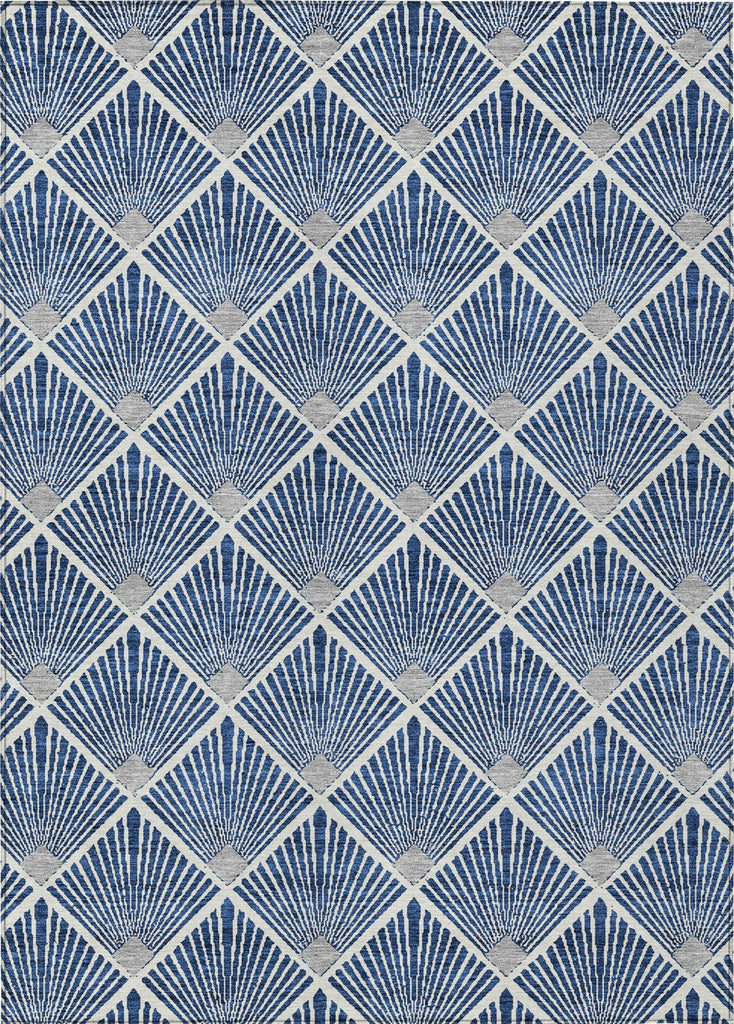 Piper Looms Chantille Diamonds ACN914 Navy Machine Washable Area Rug main image