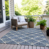 Piper Looms Chantille Diamonds ACN914 Navy Machine Washable Area Rug Outdoor Lifestyle Image Feature