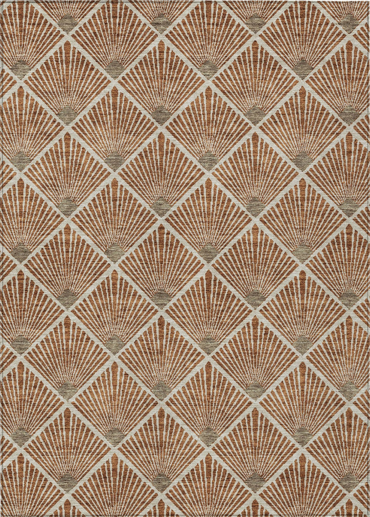 Piper Looms Chantille Diamonds ACN914 Paprika Machine Washable Area Rug main image