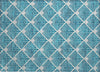 Piper Looms Chantille Diamonds ACN914 Teal Machine Washable Area Rug Scatter Main Image