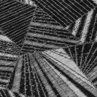 Piper Looms Chantille Geometric ACN915 Black Machine Washable Area Rug Swatch Image