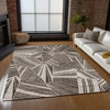 Piper Looms Chantille Geometric ACN915 Brown Machine Washable Area Rug Lifestyle Image Feature