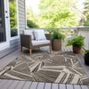 Piper Looms Chantille Geometric ACN915 Brown Machine Washable Area Rug Outdoor Lifestyle Image Feature