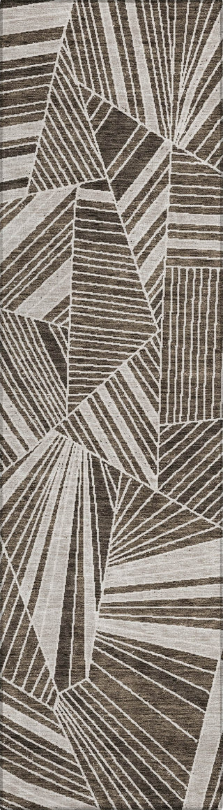 Piper Looms Chantille Geometric ACN915 Brown Machine Washable Area Rug Runner Main Image