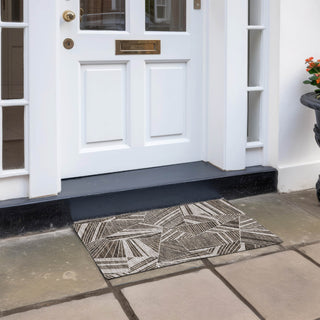 Piper Looms Chantille Geometric ACN915 Brown Machine Washable Area Rug Scatter Outdoor Lifestyle Image Feature