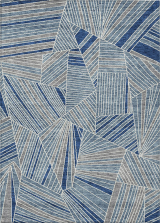 Piper Looms Chantille Geometric ACN915 Denim Machine Washable Area Rug main image