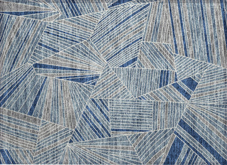 Piper Looms Chantille Geometric ACN915 Denim Machine Washable Area Rug Scatter Main Image