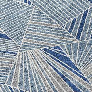 Piper Looms Chantille Geometric ACN915 Denim Machine Washable Area Rug Swatch Image