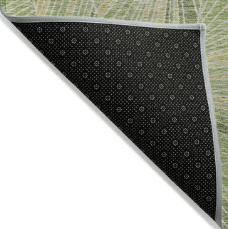 Piper Looms Chantille Geometric ACN915 Green Machine Washable Area Rug Backing Image