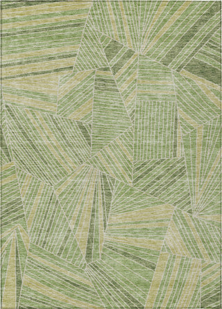 Piper Looms Chantille Geometric ACN915 Green Machine Washable Area Rug main image