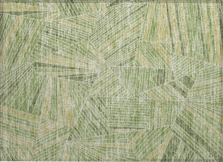 Piper Looms Chantille Geometric ACN915 Green Machine Washable Area Rug Scatter Main Image