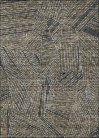 Piper Looms Chantille Geometric ACN915 Mocha Machine Washable Area Rug main image