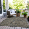 Piper Looms Chantille Geometric ACN915 Mocha Machine Washable Area Rug Outdoor Lifestyle Image Feature