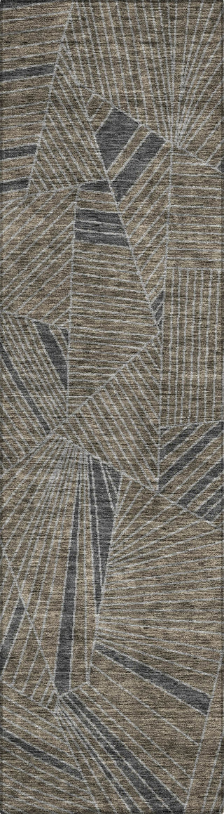 Piper Looms Chantille Geometric ACN915 Mocha Machine Washable Area Rug Runner Main Image
