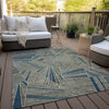 Piper Looms Chantille Geometric ACN915 Taupe Machine Washable Area Rug Outdoor Lifestyle Image Feature