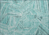 Piper Looms Chantille Geometric ACN915 Teal Machine Washable Area Rug Scatter Main Image