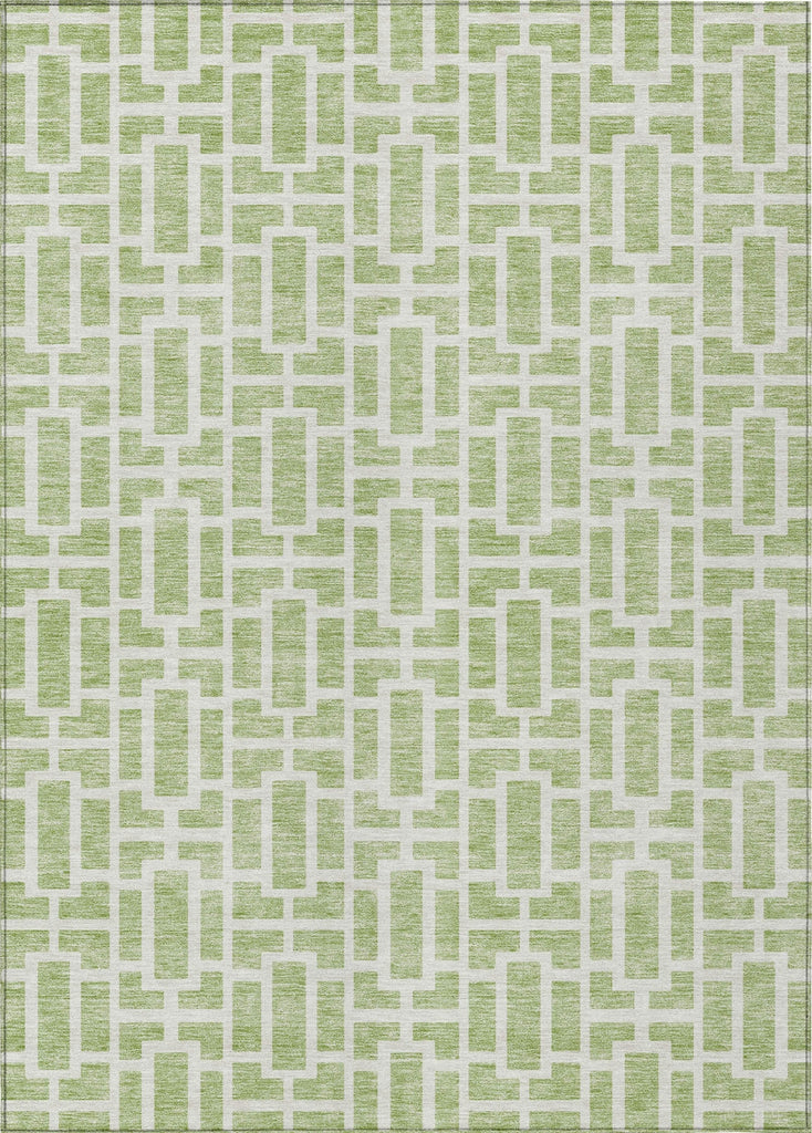 Piper Looms Chantille Geometric ACN916 Aloe Machine Washable Area Rug main image