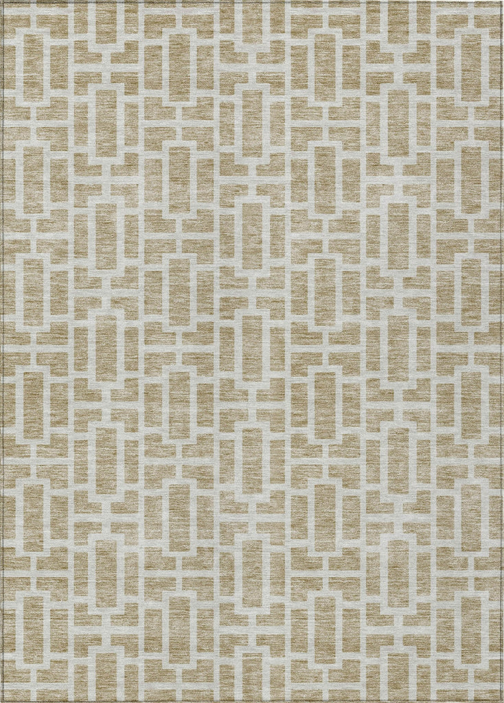 Piper Looms Chantille Geometric ACN916 Beige Machine Washable Area Rug main image