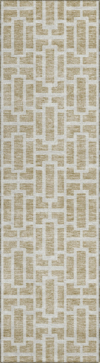 Piper Looms Chantille Geometric ACN916 Beige Machine Washable Area Rug Runner Main Image