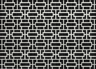 Piper Looms Chantille Geometric ACN916 Black Machine Washable Area Rug Scatter Main Image