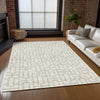 Piper Looms Chantille Geometric ACN916 Ivory Machine Washable Area Rug Lifestyle Image Feature