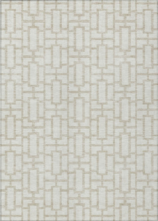 Piper Looms Chantille Geometric ACN916 Ivory Machine Washable Area Rug main image