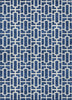 Piper Looms Chantille Geometric ACN916 Navy Machine Washable Area Rug main image