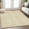 Piper Looms Chantille Geometric ACN916 Wheat Machine Washable Area Rug Lifestyle Image Feature