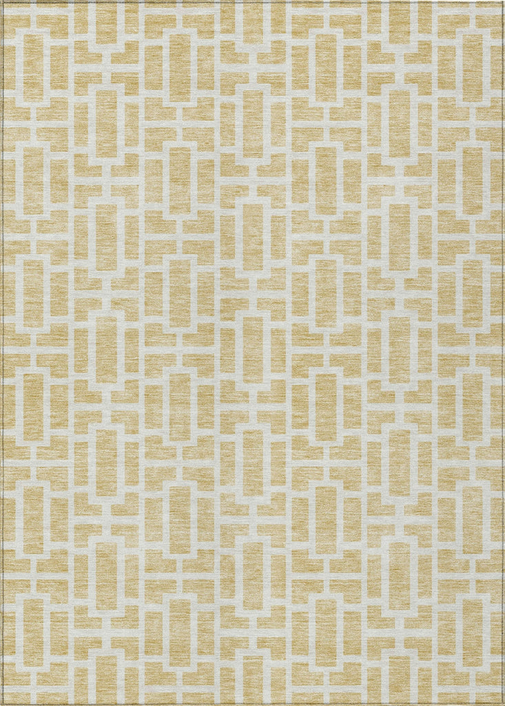 Piper Looms Chantille Geometric ACN916 Wheat Machine Washable Area Rug main image