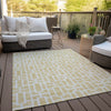 Piper Looms Chantille Geometric ACN916 Wheat Machine Washable Area Rug Outdoor Lifestyle Image Feature