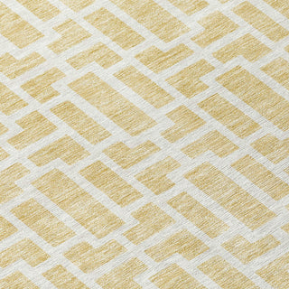 Piper Looms Chantille Geometric ACN916 Wheat Machine Washable Area Rug Swatch Image