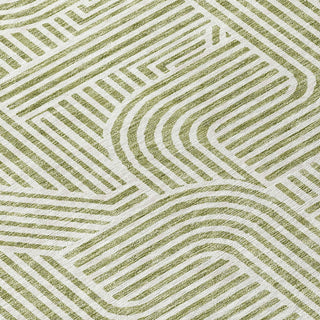 Piper Looms Chantille Lines ACN917 Aloe Machine Washable Area Rug Swatch Image