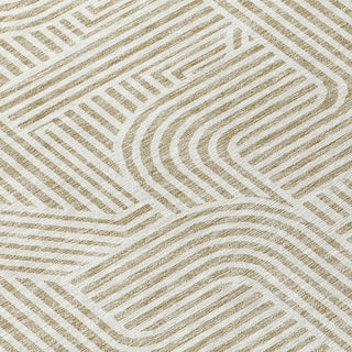 Piper Looms Chantille Lines ACN917 Beige Machine Washable Area Rug Swatch Image