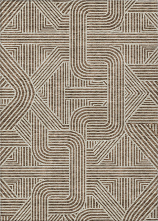 Piper Looms Chantille Lines ACN917 Brown Machine Washable Area Rug main image
