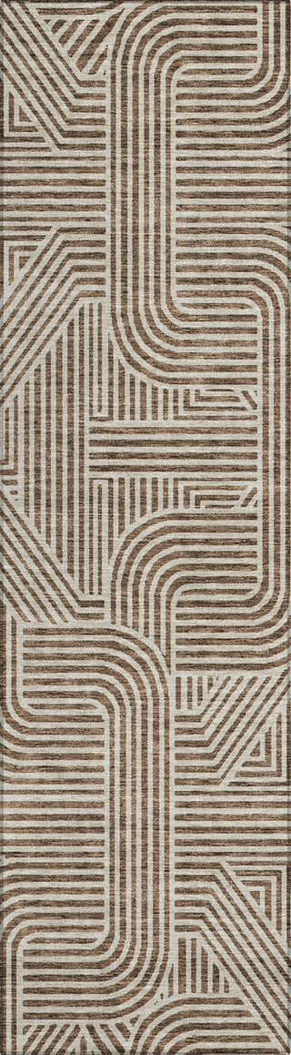 Piper Looms Chantille Lines ACN917 Brown Machine Washable Area Rug Runner Main Image