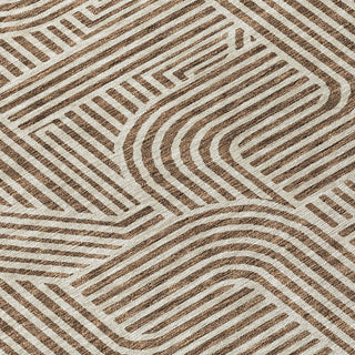 Piper Looms Chantille Lines ACN917 Brown Machine Washable Area Rug Swatch Image