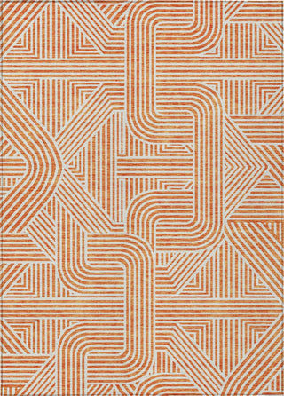 Piper Looms Chantille Lines ACN917 Orange Machine Washable Area Rug main image