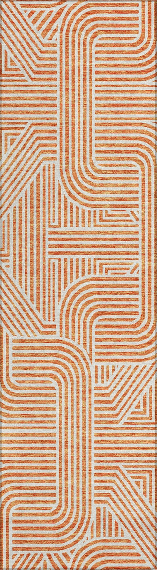 Piper Looms Chantille Lines ACN917 Orange Machine Washable Area Rug Runner Main Image