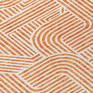 Piper Looms Chantille Lines ACN917 Orange Machine Washable Area Rug Swatch Image