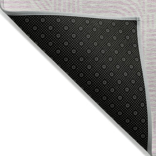 Piper Looms Chantille Lines ACN917 Pink Machine Washable Area Rug Backing Image