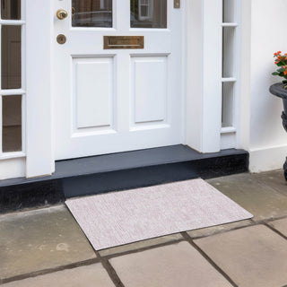 Piper Looms Chantille Lines ACN917 Pink Machine Washable Area Rug Scatter Outdoor Lifestyle Image Feature