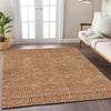 Piper Looms Chantille Lines ACN917 Terracotta Machine Washable Area Rug Lifestyle Image Feature