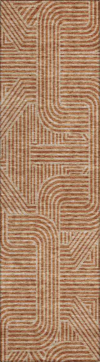 Piper Looms Chantille Lines ACN917 Terracotta Machine Washable Area Rug Runner Main Image