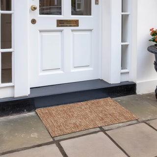 Piper Looms Chantille Lines ACN917 Terracotta Machine Washable Area Rug Scatter Outdoor Lifestyle Image Feature