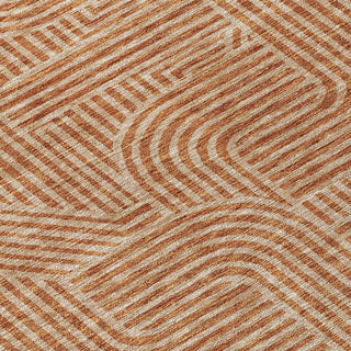 Piper Looms Chantille Lines ACN917 Terracotta Machine Washable Area Rug Swatch Image